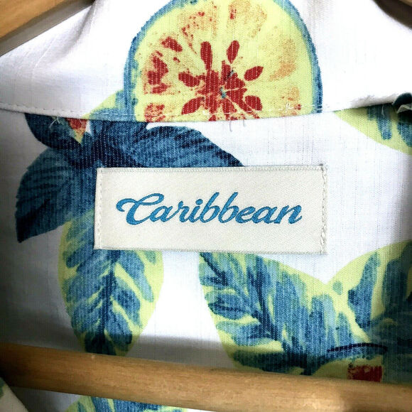 CARIBBEAN Shirt Mens XL Short Sleeve Camp Hawaiian Floral Modal Blend $69 NEW - Picture 3 of 5
